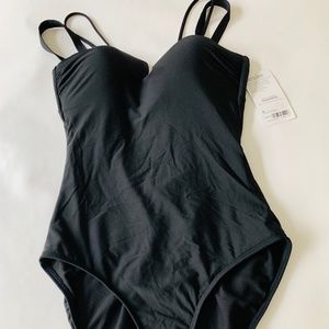 NWT! ATHLETA Aqualux bathing suit black S